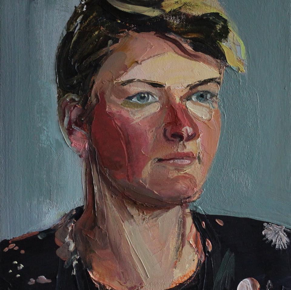 Painted portrait of Maxie Haufe by Isabel Barber